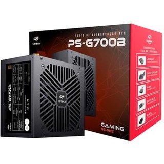 Fonte C3Tech Gaming 700W, 80 Plus Bronze, PFC Ativo, Bivolt, Preto - PS-G700B