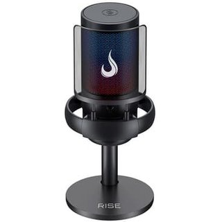 Microfone Gamer De Mesa Rise Mode Elite 05, RGB, USB-C, Preto - RM-ME-05-B