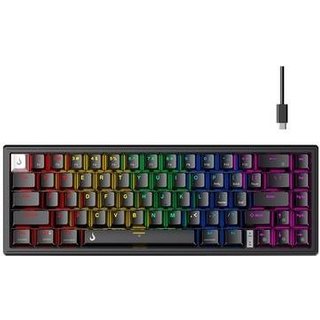 Teclado Mecânico Gamer Rise Mode GM1 Pro Black, ARGB, Mini (65%), Switch Outemu Red, USB-C, Preto - RM-TCM-GM1P-BRED