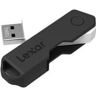 Pen Drive Lexar JumpDrive TwistTurn2 128GB, Flash Drive, USB 2.0, Preto e Branco- LJDTT2-128ABNABK