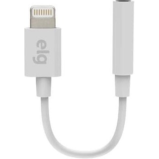 Adaptador De Áudio ELG Auxiliar P3 para Apple Lightning, Áudio e Microfone, 8,5cm, PVC, Branco - ADP8P3