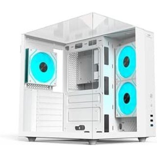 Gabinete Gamer C3Tech Aquarius, Mid Tower, Lateral em Vidro, Branco - MT-G950WH