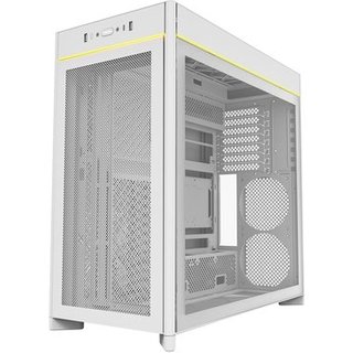 Gabinete Gamer Montech HS01, Mid-Tower, Vidro Temperado, Branco - HS01WH