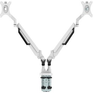 Suporte de Mesa Articulado para 2 Monitores de 17" a 32" FlexiSpot MA8D2, Ajustes com Pistão a Gás, VESA, Branco - MA8D2W