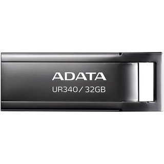 Pen Drive 32GB ADATA UR340, USB 3.2, Metálico, Preto - AROY-UR340-32GBK