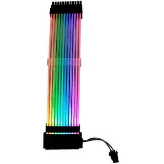 Cabo Extensor de Fonte Sleeved Rise Mode Aura, 24p ATX, ARGB, Preto - RM-SL-RGB