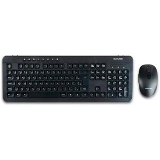 Teclado e Mouse Sem Fio Multi, Recarregavel, Conexão 2.4Ghz e USB, Preto - TC250