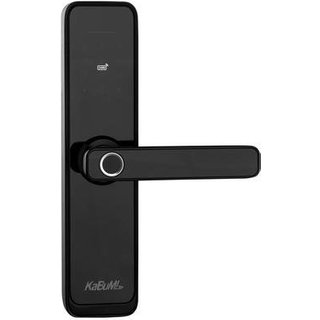 Fechadura Digital KaBuM! smart 500 - Biometria, controle via aplicativo, Vidro Preto (Com maçaneta) - KBSG001