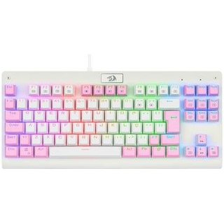 Teclado Mecânico Gamer Redragon Dark Avenger, RGB, Switch Brown, ABNT2, Branco e Rosa - K568WP-RGB (PT-BROWN)