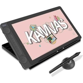 Mesa Digitalizadora Huion Kamvas 3ª Geração 13", Suporte Ajustável, Tela Full HD, 16384 Níveis de Pressão, Preto - GS1333-KS