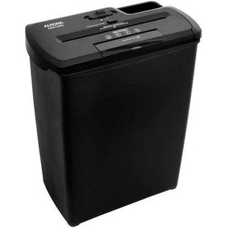 Fragmentadora Aurora Corte em Tiras 08 Folhas, Cartão, CD, DVD, Grampo com cesto 12L 110V - AS810SD