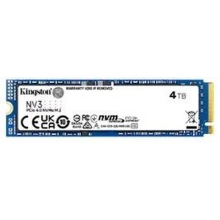 SSD Kingston NV3, 4TB, M.2 2280, PCIe 4.0 x4, NVMe, Leitura 6000 MB/s, Gravação 5000 MB/s, Azul - SNV3S/4000G