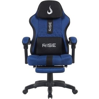 Cadeira Gamer Rise Mode Z11, Ângulo Ajustável, Tecido, Azul e Preto - RM-CG-Z11-BB