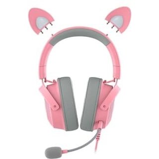 Headset Gamer Razer Kraken Kitty V2 Pro, Chroma RGB, Som Surround 7.1, Drivers de 50mm, USB, Rosa - RZ0404510200