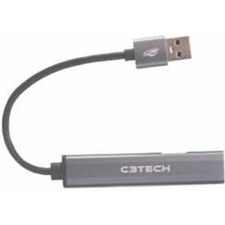 HUB C3Tech USB 3.0, para 1x USB 3.0, 1x USB 2.0, 2x USB-C 2.0, Alumínio - HU-330SI