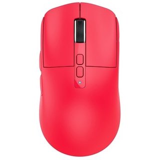 Mouse Gamer sem Fio Attack Shark X6 Ultraleve com Base de Carregamento Magnético RGB, Tri-Mode, 26.000 DPI, Sensor Óptico PAW3395, 7 Botões Programáveis - Vermelho