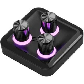 Módulo de Controle Cooler Master para MasterHub, 3 Knobs Customizáveis, com LED RGB, Preto - MHKB03AA22