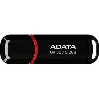 Pen Drive 512GB ADATA UV150, USB 3.2, Preto - AUV150-512G-RBK