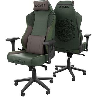 Cadeira Gamer Pcyes Jade Fire Ultimate, Até 150Kg, Verde e Preto - Pcgu-Jf