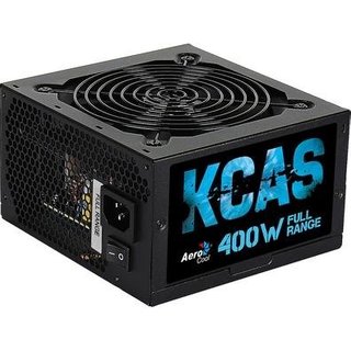 Fonte Aerocool KCAS, 400W, 80 Plus White, PFC Ativo, Sem Cabo, Preto - KCAS-400W