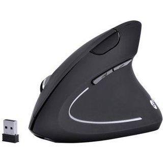 Mouse Sem Fio Vertical Ortopédico Power Fit Vinik, 1600 DPI, Recarregável, USB, Preto ? PM300