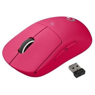 Mouse Gamer Sem Fio Logitech G PRO X Superlight Lightspeed, 25.600 DPI, 5 Botões Programáveis, Sensor HERO 25K, Magenta - 910-005955