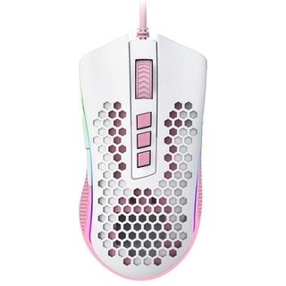 Mouse Gamer Redragon Storm RGB, 12400 DPI, 8 Botões, Branco e Rosa - M808WP-RGB