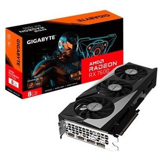 Placa de Vídeo RX 7600 GAMING OC 8G AMD Radeon Gigabyte, 8GB, GDDR6, 128bits, RGB - GV-R76GAMING OC-8GD