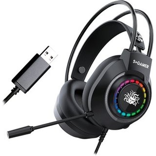 Headset Gamer 5+ X5-2000, RGB, 7.1 Surround, Drivers 50mm, USB, Preto - 015-0082
