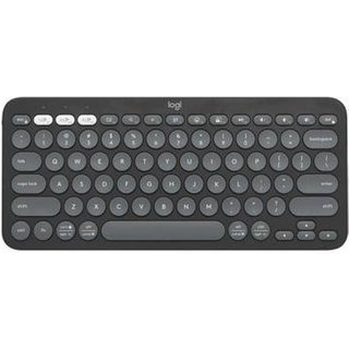 Teclado Sem Fio Logitech, Bluetooth e USB, Pebble Keys 2 K380s, Easy-Switch e Pilha Inclusa, Grafite - 920-011789