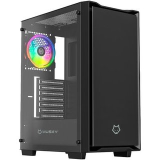 Gabinete Gamer Husky Dome 110, Mid Tower, ATX, Lateral em Vidro, Sem FANs, Preto - HGN110PT