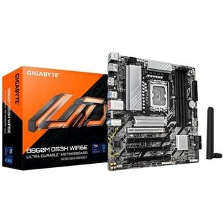 Placa Mãe Gigabyte B860M DS3H WIFI6E, Intel, Micro ATX, DDR5, Wi-Fi 6E, Bluetooth, Preto - B86MSH6-00