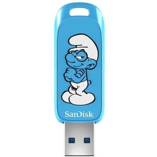 Pen Drive SanDisk Smurfs USB Flash Drive, 64GB, USB 3.2 Gen 1, Azul - SDCZIS-064G-G46