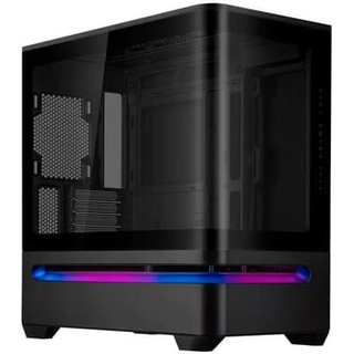 Gabinete Gamer ASUS PRIME AP202, Mid Tower, M-ATX, Lateral e Frontal em vidro, Estilo Aquário, Preto - 90DC00P0-B00000
