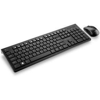 Kit Multi Teclado e Mouse Sem Fio Slim, 1200 DPI, Conexão USB, ABNT2, Preto - TC212