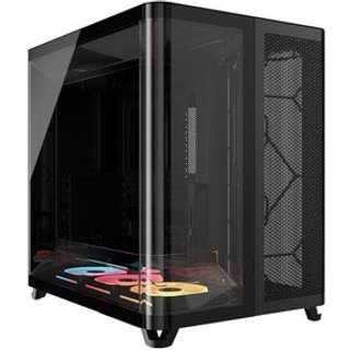 Gabinete Gamer Corsair AIR 5400, Mid-Tower, com 3 Fans LX-R iCUE LINK, Lateral em Vidro, Preto - CC-9011320-WW