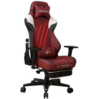 Cadeira Gamer 1STPLAYER DUKE, Até 160kg, Almofadas e Apoio para os Pés, Cilindro de Gás Classe 4, Preta, Branca e Vermelha - DUKE-FR-BKWHRE