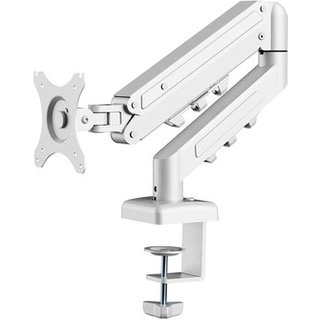 Suporte de Mesa Articulado para Monitor de 17" a 32" FlexiSpot F5, Ajustes com Pistão a Gás, VESA, Branco - F5W