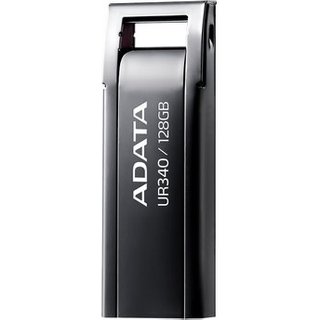 Pen Drive 128GB ADATA UR340, USB 3.2, Metálico, Preto - AROY-UR340-128GBK
