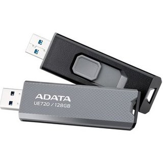 Pen Drive 128GB ADATA Elite UE720, USB 3.2, OTG, Dual Conector, Cinza - UE720-128G-CGY/BK