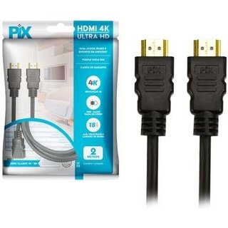 Cabo HDMI 2.0 4K PIX, 2 Metros, 19 Pinos - 018-2222