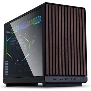 Gabinete Gamer Lian Li A3-mATX WDG, Micro-ATX, Painel Frontal em Madeira, Lateral em Mesh, Preto - A3-MATX-WDG PRETO