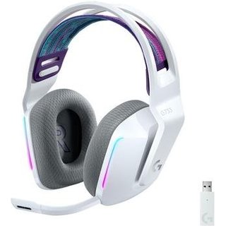 Headset Gamer Sem Fio Logitech G733 7.1 Dolby Surround RGB LIGHTSYNC, Blue VOICE para PC e PlayStation, Branco - 981-000882