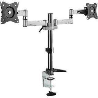 Suporte de Mesa ELG Tipo Torre Multi Articulado para 2x Monitores 15´ Até 27´ - F50D2