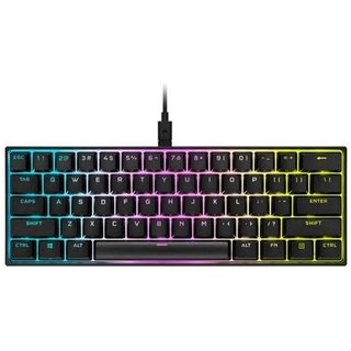 Teclado Mecânico Gamer Corsair K65 Mini, RGB, USB, Switch Cherry MX Speed, Compacto, US, Preto - CH-9194014-NA