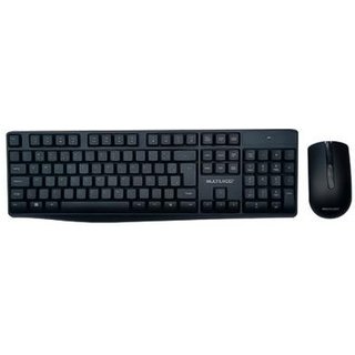 Kit Multi Teclado e Mouse Sem Fio Slim, 1600 DPI, Conexão USB e 2.4Ghz, com Pilhas Inclusas, Preto - TC270