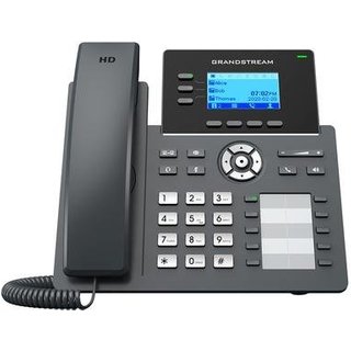 Telefone IP Grandstream, IP Operadora, 3 Linhas, 10/100/1000 Mbps, Audio HD, POE, Preto - GRP2604P