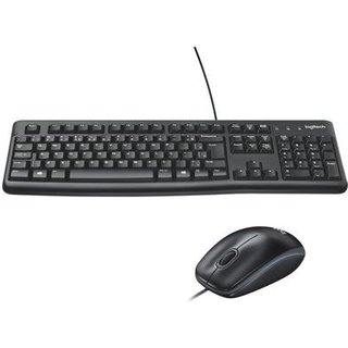 Combo Teclado e Mouse com fio USB Logitech MK120 com Design Confortável, Durável e Resistente à Respingos e Layout ABNT2 - 920-004429