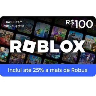 Cartão Presente Digital Roblox - 100,00