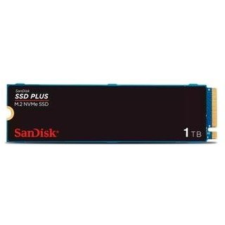 SSD SanDisk Plus NVMe, 1TB, M.2, PCle, Gen3, Leitura 3.200 e Gravação acima de 3.200, Preto - SDSSDA3N-1T00-G26